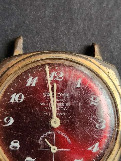 Vintage Van Dyk 17 Jewels Incablock Full Lever Men`s Wrist Watch- as per photograph