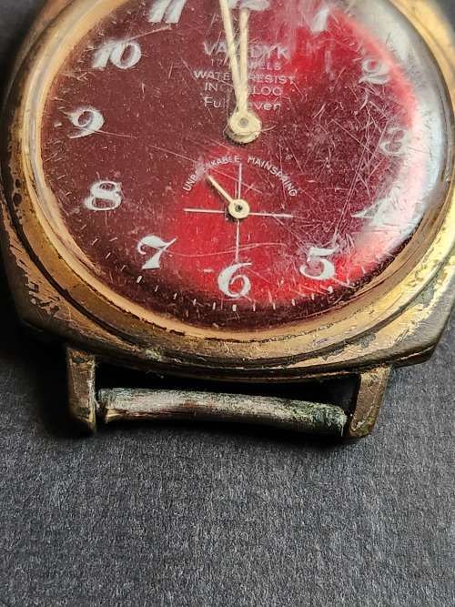Vintage Van Dyk 17 Jewels Incablock Full Lever Men`s Wrist Watch- as per photograph