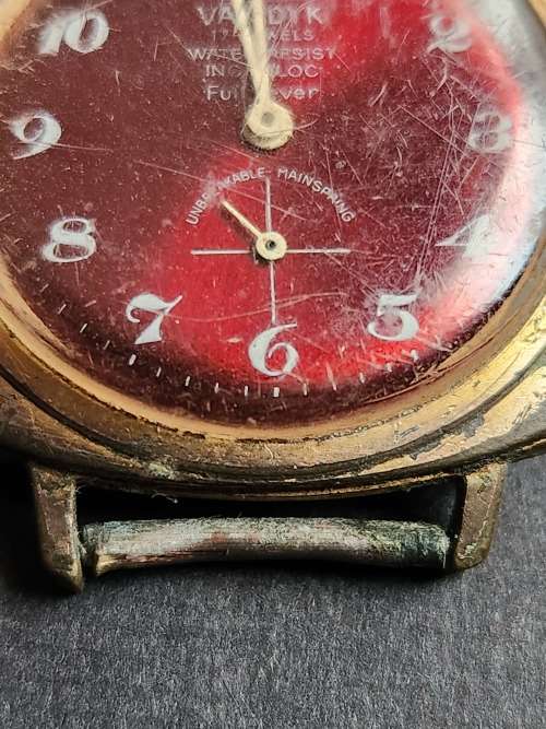 Vintage Van Dyk 17 Jewels Incablock Full Lever Men`s Wrist Watch- as per photograph