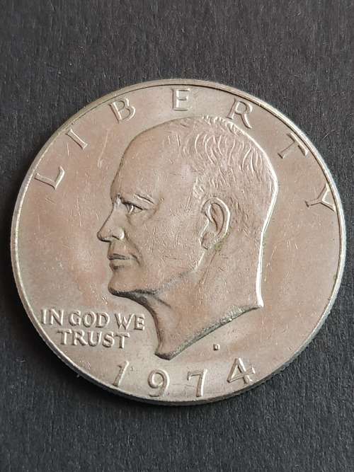 USA Eisenhower Dollar 1974D - as per photograph