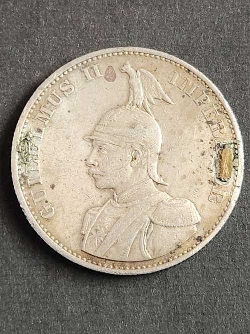 Deutsch Ostafrika Zwei Rupien 1893 (scarce coin) solder marks - as per photograph