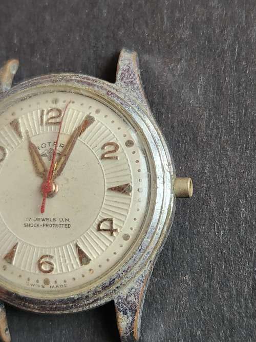 Vintage Men`s Rotary 17 Jewels Wrist Watch - missing winder (not working) - as per photograph