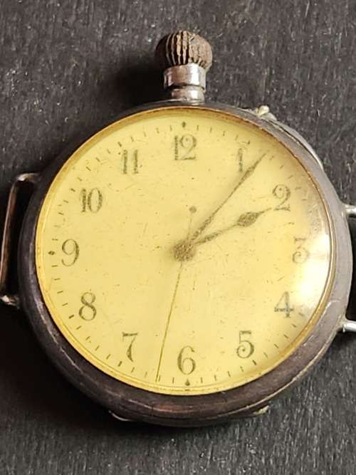 Vintage Swiss made Silver Men`s Wrist Watch 15 Jewels stamp .925 (working) - as per photograph