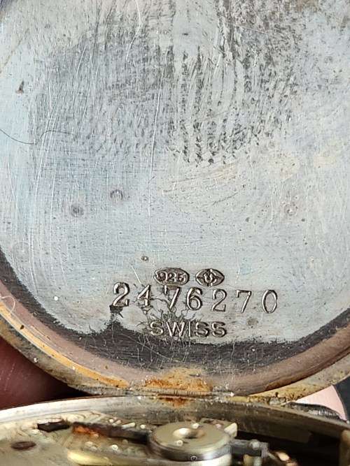 Vintage Swiss made Silver Men`s Wrist Watch 15 Jewels stamp .925 (working) - as per photograph