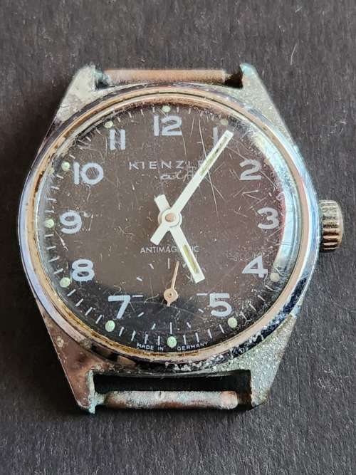 Vintage Kienzie Alpha Anti Magnetic Men`s Wrist Watch (needs to be serviced) - as per photograph