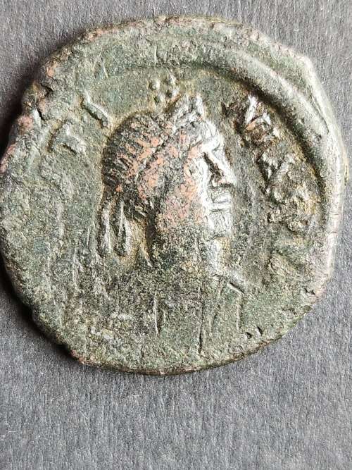 Byzantine Coin Justine 1 (518-527AD) 30mm- as per photograph