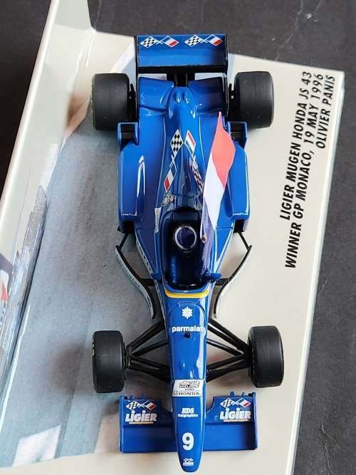 Paul`s Model Art Mini Champs Ligier Mugen Honda JS 43 Winner GP Monaco, 19 May 1996 Olivier Panis