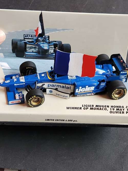 Paul`s Model Art Mini Champs Ligier Mugen Honda JS 43 Winner GP Monaco, 19 May 1996 Olivier Panis