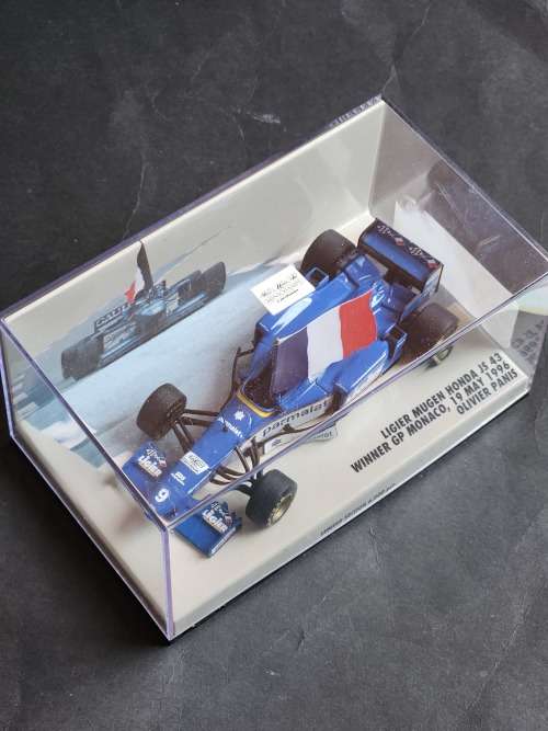 Paul`s Model Art Mini Champs Ligier Mugen Honda JS 43 Winner GP Monaco, 19 May 1996 Olivier Panis
