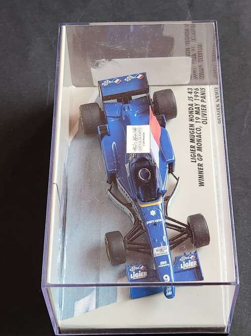 Paul`s Model Art Mini Champs Ligier Mugen Honda JS 43 Winner GP Monaco, 19 May 1996 Olivier Panis