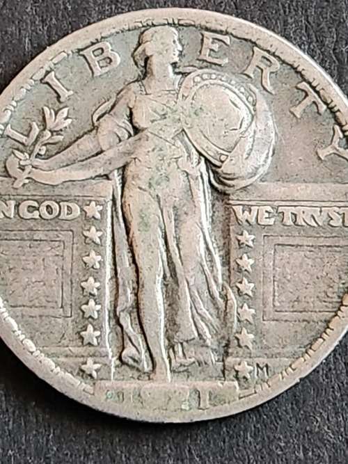 Standing Liberty 1/4 Dollar 1921 (rare key date) - as per photograph