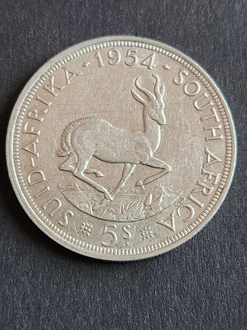 Union 5 Shillings 1954 (scarce date) - as per photograph