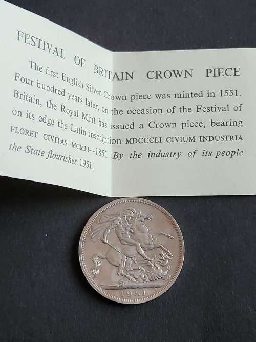 Festival of Britain Crown 1951 Proof (in box) - as per photograph