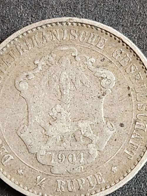 Deutsch Ostafrika 1/4 Rupee 1901 - as per photograph