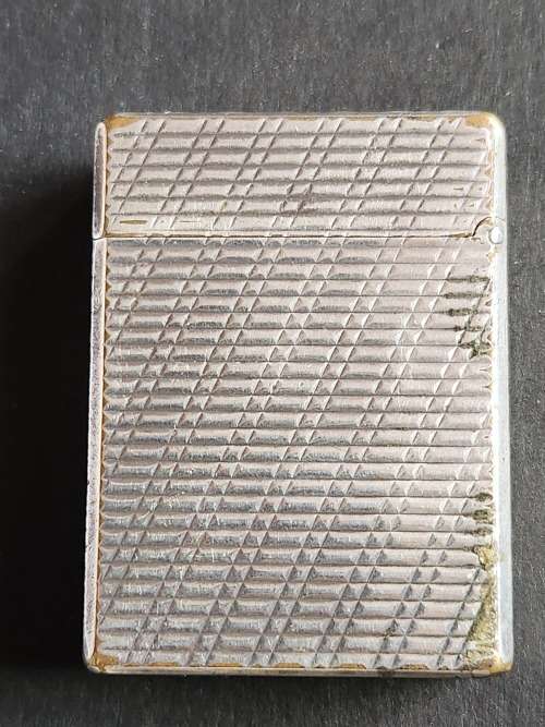 Silver Plated Saint Dupont Lighter made in France (needs gas/flint) 45mmx 35mm - as per photograph