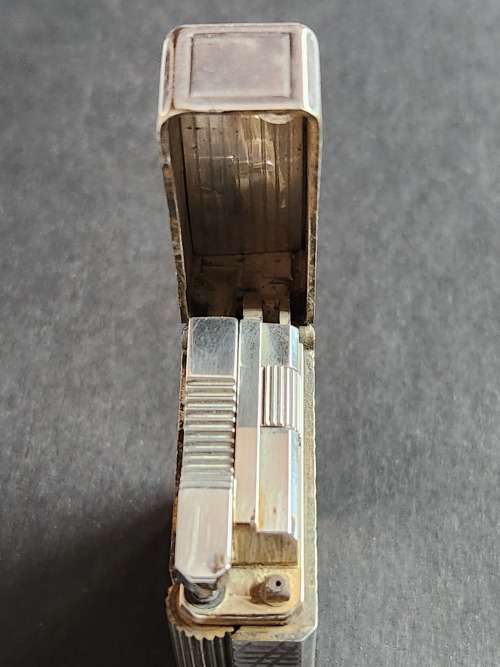 Silver Plated Saint Dupont Lighter made in France (needs gas/flint) 45mmx 35mm - as per photograph