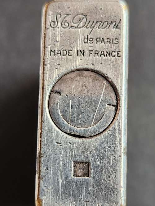 Silver Plated Saint Dupont Lighter made in France (needs gas/flint) 45mmx 35mm - as per photograph