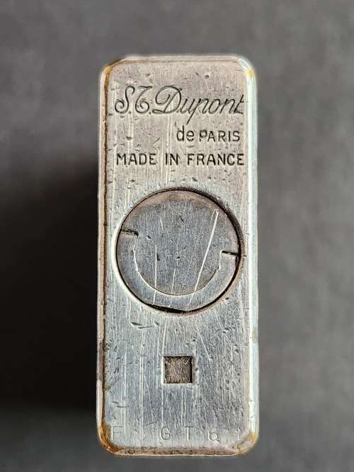 Silver Plated Saint Dupont Lighter made in France (needs gas/flint) 45mmx 35mm - as per photograph