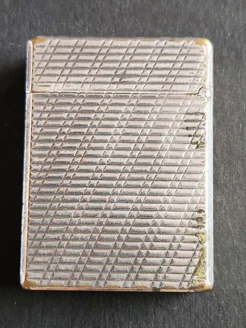 Silver Plated Saint Dupont Lighter made in France (needs gas/flint) 45mmx 35mm - as per photograph