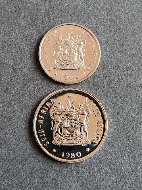 Republic 10/20 Cents 1980 Proof - as per photograph