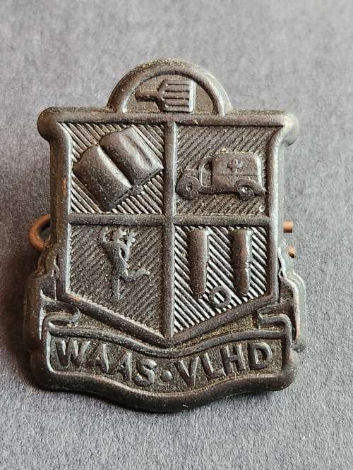 WAAS - VLHD Woman`s Association Auxiliary Services Badge - as per photograph