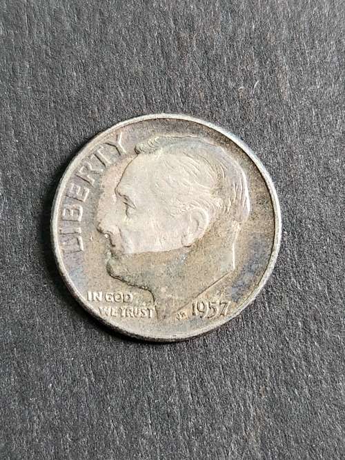 Roosevelt Dime 1957 Silver- as per photograph