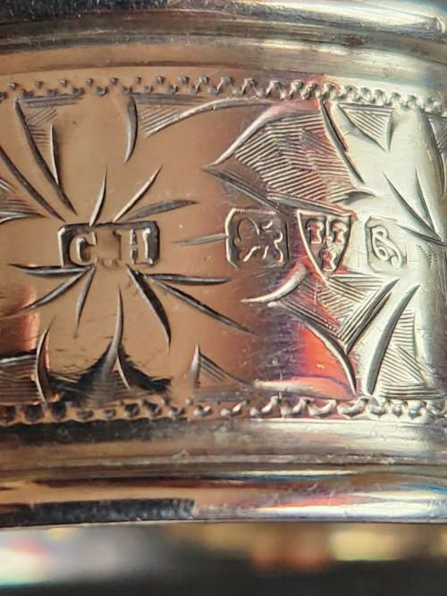 Vintage Hallmark Silver Serviette Ring - as per photograph 13.5g