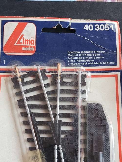 Lima HO Scale Track - 40 3051 Manual LH Point - as per photograph