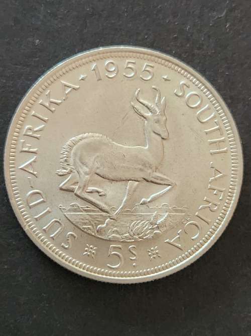 Union 5 Shillings 1955 EF+/UNC - as per photograph