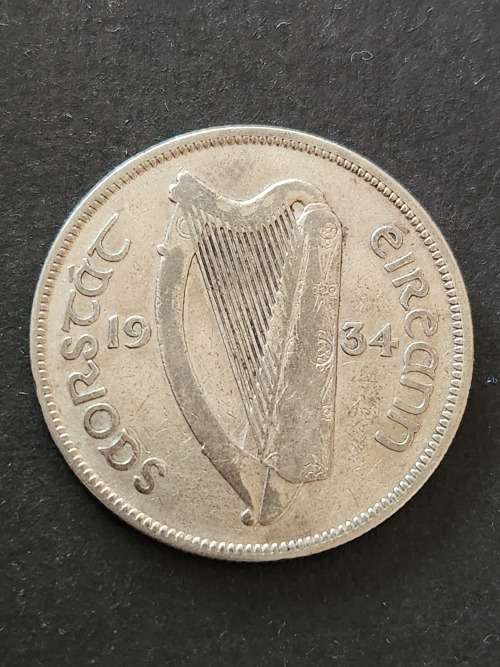 Ireland 1/2 Crown 1934 Silver - as per photograph
