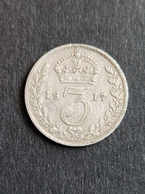 UK Threepence 1917 - as per photograph