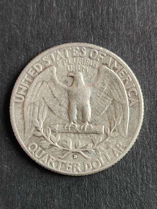 USA 1/4 Dollar 1964D Silver - as per photograph