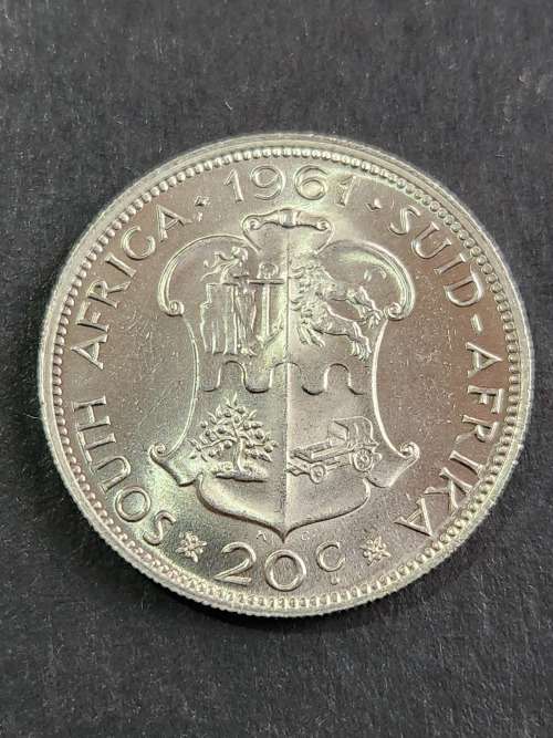 Republic 20 Cents 1961 UNC - as per photograph