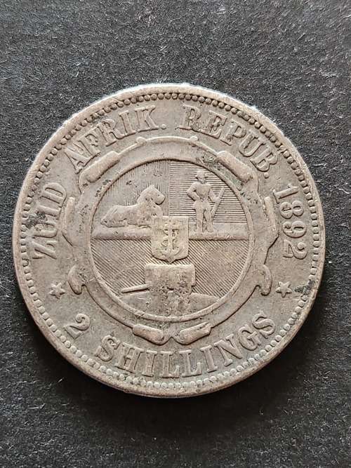 ZAR 2 Shillings 1892 - as per photograph