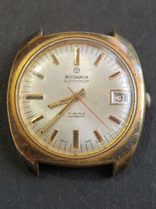 Vintage Radania Supersport 17 Jewels Incablock Swissmade Mechanical Watch (not working) - as per pho
