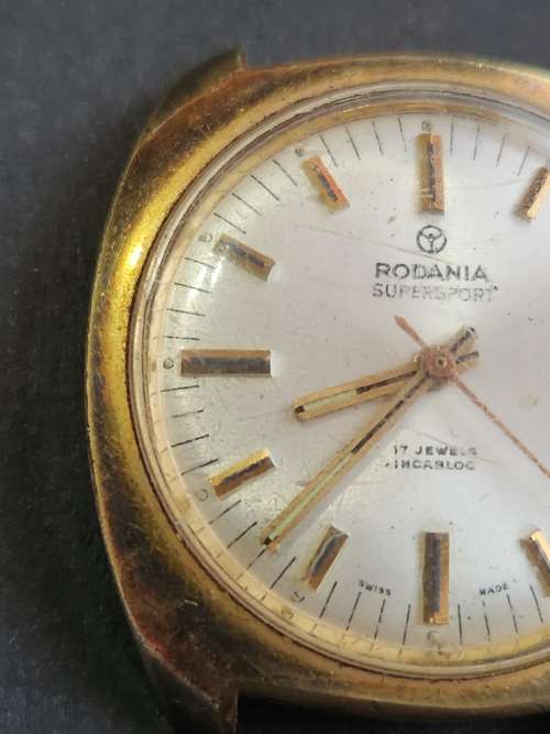 Vintage Radania Supersport 17 Jewels Incablock Swissmade Mechanical Watch (not working) - as per pho