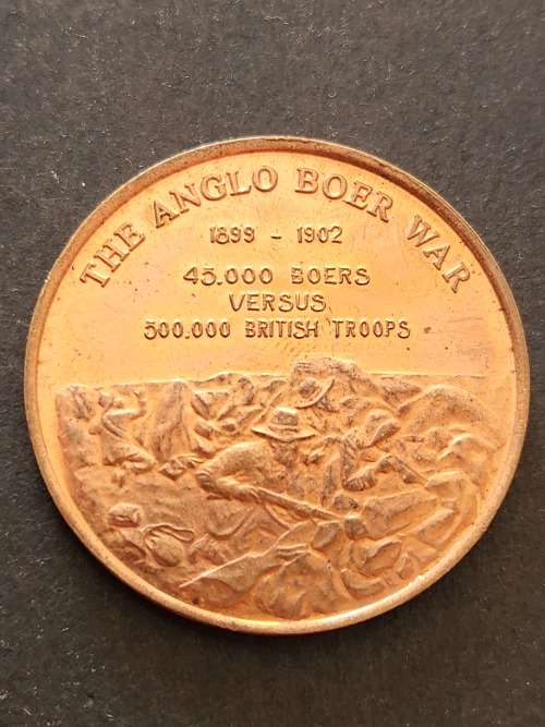 The Anglo Boer War 1899-1902 Copper Medallion (GRC) 35mm x35mm - as per photograph