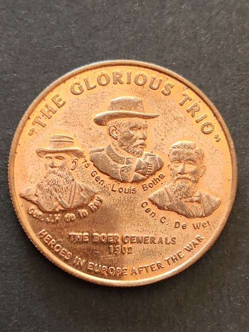 The Anglo Boer War 1899-1902 Copper Medallion (GRC) 35mm x35mm - as per photograph