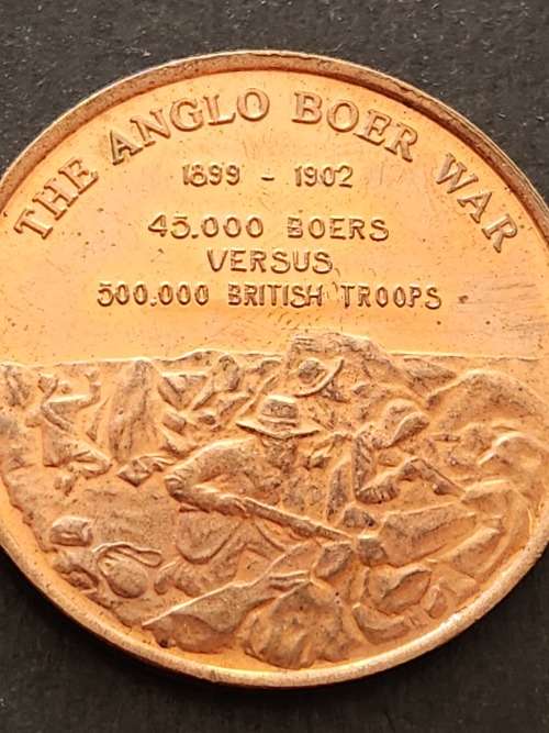 The Anglo Boer War 1899-1902 Copper Medallion (GRC) 35mm x35mm - as per photograph