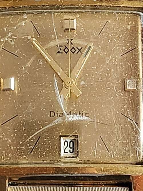 Vintage Men`s Edox Diamatic Swiss made Watch- as per photograph