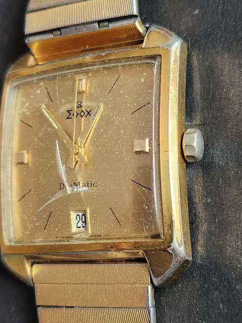 Vintage Men`s Edox Diamatic Swiss made Watch- as per photograph