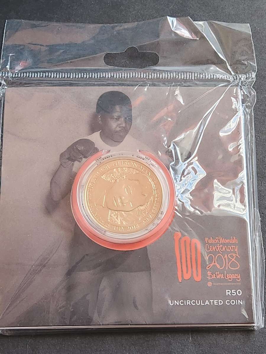 Nelson Mandela Centenary 2018 Uncirculated R50 sealed- issued by the SA Mint - as per photograph