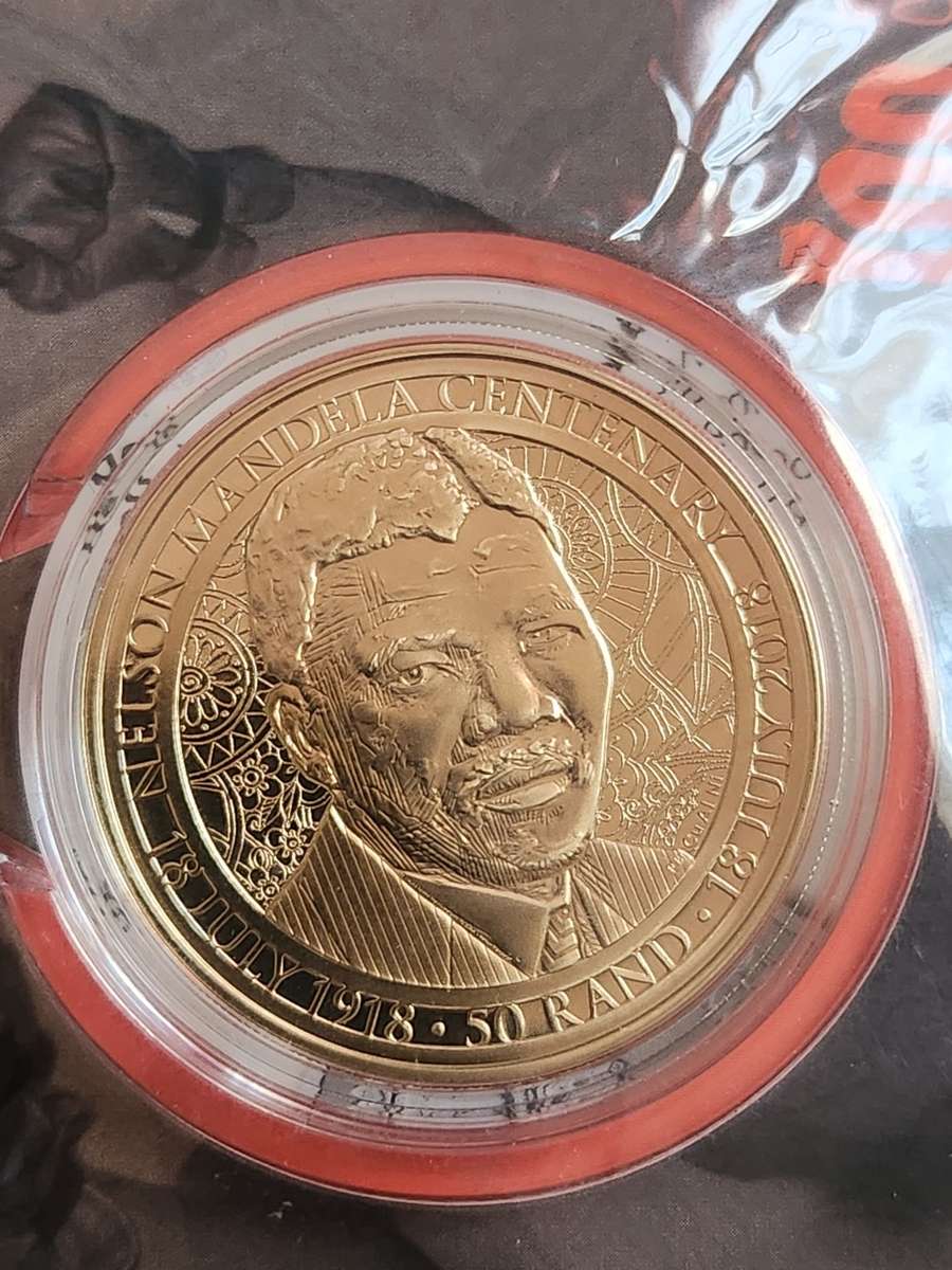 Nelson Mandela Centenary 2018 Uncirculated R50 sealed- issued by the SA Mint - as per photograph