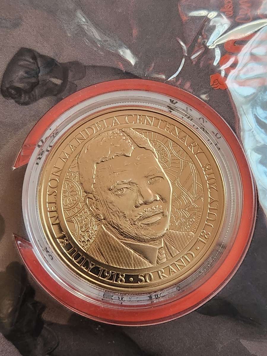 Nelson Mandela Centenary 2018 Uncirculated R50 sealed- issued by the SA Mint - as per photograph