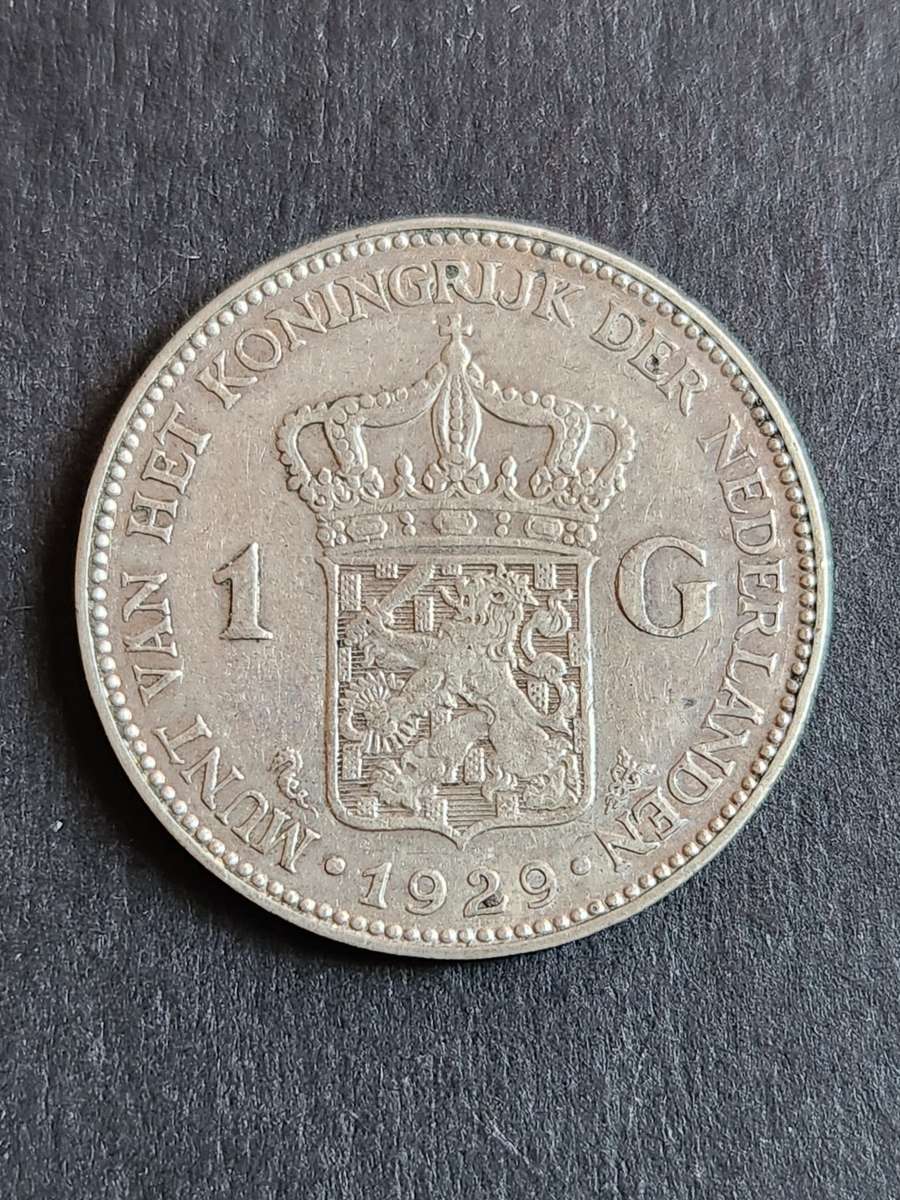 Nederlands 1 Gulden 1929 Silver- as per photograph