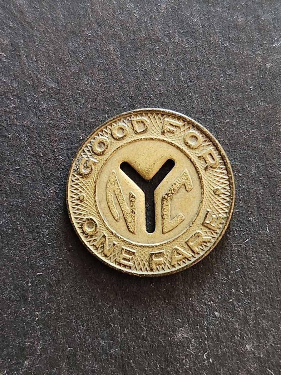 New York City Tram Token - good for one fare - as per photograph