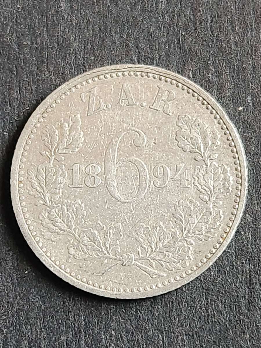 ZAR Sixpence 1894 - as per photograph