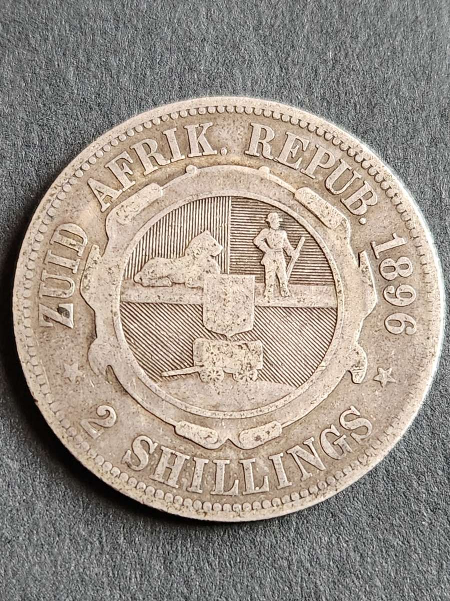 Zar 2 Shillings 1896 Silver - as per photograph