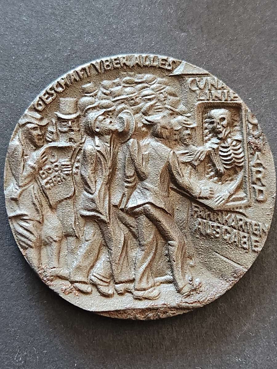 The Sinking of the Lustiania Medallion 5 May 1915 (WW1) 54 mm x 54 mm - as per photograph