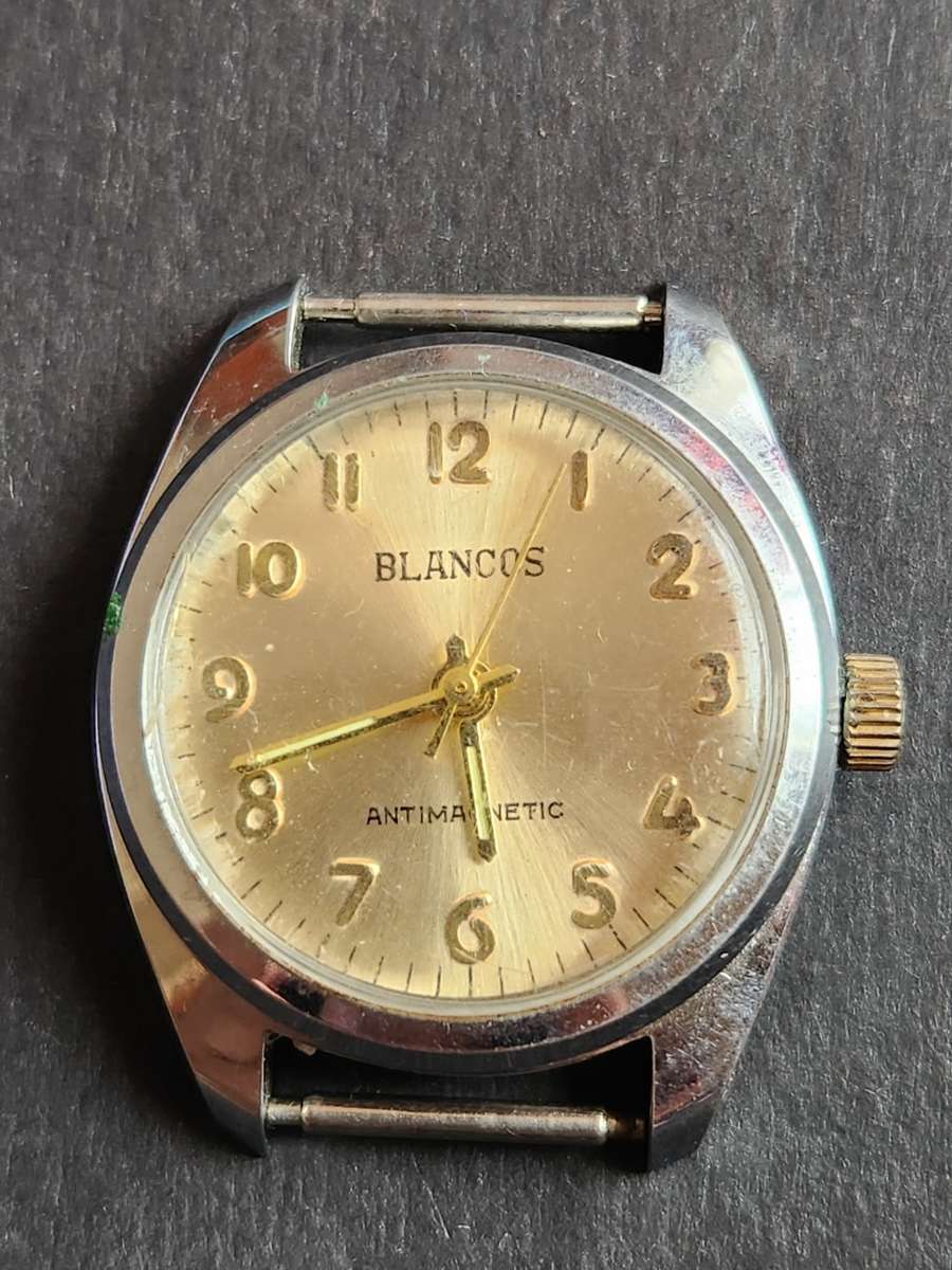 Vintage BLANCOS Antimagnetic Mechanical Wrist Watch (not working) - as per photograph